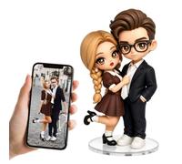 Naispanda Custom 3D Mini-Me Figurine - Personalised Resin Statue Crafted from Your Photos, Unique Keepsake Gift for Birthdays, Anniversaries, Christmas & Weddings
