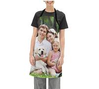 Naispanda Custom DIY Aprons Personalized Add Your Own Photo Picture Text Name Logo Home Kitchen Customised Funny Apron Gift for Women Cooking Waterproof 28.3 x 25.6 inch