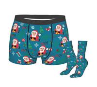 Naispanda Custom Funny Boxer Briefs with Wife's Face Customized Print Underwear with 16 inch Socks Personalized Face Boxers Briefs, Photo on Underpants Gifts for Christmas