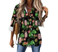 Naispanda Custom Hawaiian Shirts, Funny Hawaiian Shirt for Women, Personalised Hawaiian Shirts, Custom Hawaiian Shirt with Face for Women, Girlfriend, Mom
