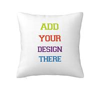 Naispanda Personalised Cushion Cover 50x50cm Double-Sided Printing Custom Pillowcases with Photo Text, Personalised Photo Pillow Cover Sofa Home Décor Personalised Gift Birthday Wedding Anniversary