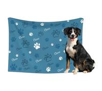 Naispanda Personalised Dog Blanket Custom Pet Blanket with Name Personalized Gifts for Puppy Dog Cat Custom Blanket Pet Lover Gifts Custom Pet Loss Gifts Pet Memorial Gift