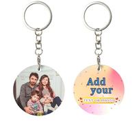 Naispanda Personalised Metal keychain with photo and engraving, custom photo gift for men, women and partners Perfect for Father's Day, Valentine's Day and birthdays