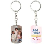 Naispanda Personalised Metal keychain with photo and engraving, custom photo gift for men, women and partners Perfect for Father's Day, Valentine's Day and birthdays