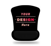 Naispanda Personalised Mouse Mat with Memory Foam Rest Custom Mouse Pad with Wrist Support (Square, 1 Photo)