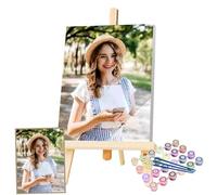 Naispanda Personalised Paint by Number for Adults Personalized Paint by Numbers Kit from Photo, Personalized Acrylic Painting Oil Painting Canvas Gift for Family Friends Pets