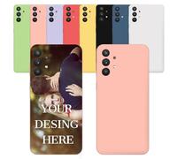 Naispanda Personalised Photo Phone Case Compatible with Samsung Galaxy A32 5G, Design Your Own Phone Cover with Photo/Picture/Text Custom Liquid Silicone Shockproof Soft Anti-Scratch Phone Cases