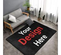 Naispanda Personalised Rug with Image Picture Photo Logo Text Custom Anti Slip Washable Decorative Area Carpet Personalised Large Door Mat Carpet Rug for Office Living Room Bedroom Home - 60x39in