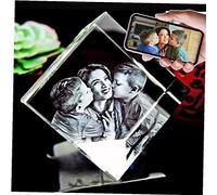 Naispanda Personalized Custom 3D Crystal Photo Diamond, Add Engraved Picture Text Name Desigh Gift, for Women Men Kids Birthday Wedding Memorial Valentine's Christmas