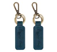 Naispanda Personalized Leather Keychain for Men - Custom Key Chain with Name Initials, Double Sided Engraved Leather Key Ring for Key Fob Car Keychain Motorcycle Fob, Anniversary Birthday Gift