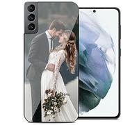 Naispanda Phone Case for Samsung Galaxy S21 5G, Design Your Own Phone Cover with Photo Text, Personalized TPU Edge Glass Backplane Material Phone Cover for Christmas, Birthday, Wedding, Anniversary