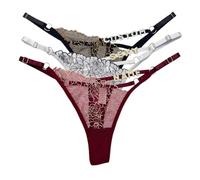 Naispanda Sexy Thong with Custom Name - Personalized Rhinestone Gold/Silver Letters Lace Panties For Women