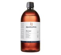 Naissance Borage (Starflower) Seed Oil (No. 226) - 900ml - Naturally High in GLA (Gamma-Linolenic Acid) - for Skin, Face, Body, Hair, Massage