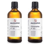 Naissance Citronella Essential Oil (No. 182) - 200ml (2x100ml) - Pure, Natural, and Undiluted - for Aromatherapy, Massage Blend & Diffusers - Calming and Refreshing