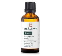 Naissance Organic Grapefruit Essential Oil (No. 115) - 50ml - Pure, Natural, Certified Organic, Cruelty Free, Vegan, and Undiluted - Use in Aromatherapy, Massage Blend & Diffusers