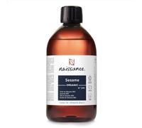 Naissance Organic Sesame Seed Oil (o. 248) - 450 ml - 100% Natural, Certified Organic - For Skin, Hair, Nails, Body Care, Beauty Cosmetics, Massage - Vegan & Cruelty Free