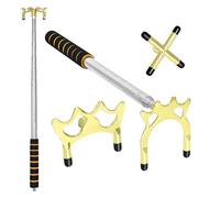 Naissgo Telescopic Snooker Cue Stick Bridge, Extension Billiard Cue Bridge with 3 Removable Brass Bridge Heads, Retractable Pool Rest Stick with 23.8-65.6’’, Pool Accessories for Game, Competition