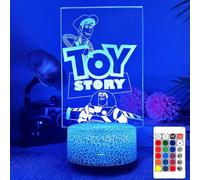 NaiTerpol 3D Illusion Lamp Toy Cool Night Light，Story Style Night Light Decorations,Dimmable 16 Colors Smart Touch with Remote Control with Illuminated Crackle Base [Energy Class A] [Energy Class A]