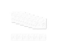 Naivasha Homeware Placemats and Coasters Set of 6 - Heat Resistant, Waterproof, Non-Slip Cork Table Mats in Matte Finish, Elegant Placemats & Coasters for Cups, Mugs, Plates & Pans - White Marble