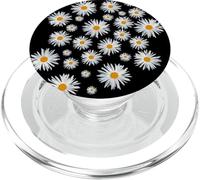 Naive Happy Daisies Cloud Shapes Mania on Black PopSockets PopGrip for MagSafe