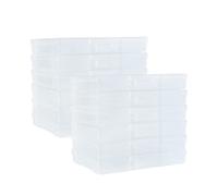 Naivees 12 Pack Photo Case 5" x 7" Photo Storage Boxes Inner Photo Organizer Boxes Clear Plastic Picture Boxes Transparent Craft Keeper Photo Containers for Photos, Pictures,Art (12 PACK)