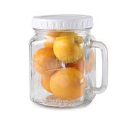 Naivees 74 oz Wide Mouth Glass Mason Jar with Handle Large Jars for Storage Glass Jar Food Container for Fruit,Grain,Overnight Oats,Candies and Pickle (1 Pack)