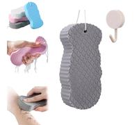 Naivetu Magic Exfoliating Bath Sponge, Berosely Radiant Skin Sponge, Super Soft Exfoliating Bath Sponge, Radiant Skin Exfoliating Bath Sponges, Soft and Skin-Friendly (1pc*Gray)