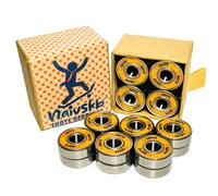 Naivskb Skate Bearings 7mm 16 Pack, Precision 627 Bearings Quad Skates Roller Derby Skate Dance(Vintage Orange)
