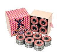 Naivskb Skate Bearings 7mm 16 Pack, Precision 627 Bearings Quad Skates Roller Derby Skate Dance(Vintage Pink)