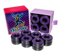 Naivskb Skate Bearings 8mm 16 Pack, Precision 608 Bearings Quad Inline Skates Roller Derby Skateboard Longboard Scooter(Neon Purple)