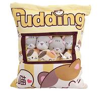 Naixin Cute Snack Pillow Cat Plush Toy, Removable Cat Plush Pillow with Kitty Dolls For Birthdays, Christmas Creative Cute Stuffed Pillow Gift for Girls Boys Kids(8 Colour Kittens)