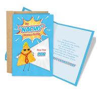 Naixiwen Funny Nacho Father's Day Card from Son, Father's Day Card for Nacho Average Daddy from Son Children, Cheesy Pun Fathers Day Cards for Dad Stepdad