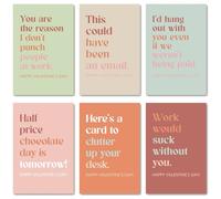 Naixiwen Funny Valentine's Day Cards Set for Coworkers Employees, 24 Pack Valentines Day Cards Gift for Boss Leader, 4x6 Inch Vday Cards with Envelopes for Work Friend