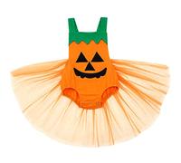 Naiyafly Baby Girl Halloween Ghost Costume Monster Romper Dress Stripe Suspender Tutu Skirt Newborn Infant Halloween Pumpkin Outfit
