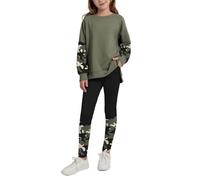 Naiyafly Girls Clothes Set Kids Tracksuit Long Sleeve Print Sweatshirt and Sweatpants Legging Loungewear Activewear Fall Winter 2 Piece Outfit for Teen Girls 6-13 Years