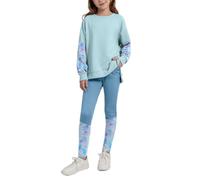 Naiyafly Girls Clothes Set Kids Tracksuit Long Sleeve Print Sweatshirt and Sweatpants Legging Loungewear Activewear Fall Winter 2 Piece Outfit for Teen Girls 6-13 Years