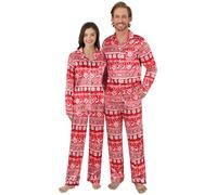 Naiyafly Satin Silk Pyjamas Matching Christmas Pyjamas Family Long Sleeve Xmas Pjs Nightwear Sleepwear Pajamas Couples Women Men Adults Kids