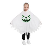 Naiyafly Toddler Kids Glow-in-the-Dark Ghost Capes Boy Girl Boo Hooded Cloak with Scary Face Halloween Cape for Trick-or-Treating Cosplay Wizard Costumes Robe Fancy Dress