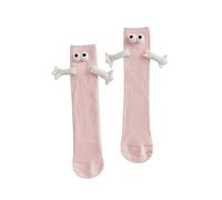 Naiyafly Toddler Kids Holding Hands Socks Baby Girl Boy Mid-tube Socks 3D Doll Friend Sister Socks with Magnetic Hand Socks Funny Socks for Friends Sisters Hand in Socks