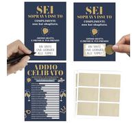 NAÏZAYA Bachelor Party Game with Scratch and Discover Award - 12 Questions + 12 Personalised Scratch Cards for the Groom