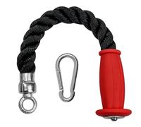 NAJILI Triceps Rope with Red Handle, Ergonomic Non-Slip Handle, 200 kg Load Capacity, Carabiner for Cable Pull, Ideal for Tricep Training and Muscle Building in the Gym and Home
