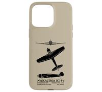 Nakajima Ki-84 Japanese WW2 Fighter Plane Silhouettes Case for iPhone 15 Pro Max
