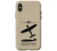 Nakajima Ki-84 Japanese WW2 Fighter Plane Silhouettes Case for iPhone X/XS