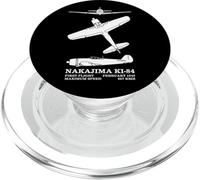 Nakajima Ki-84 Japanese WW2 Fighter Plane Silhouettes PopSockets PopGrip for MagSafe