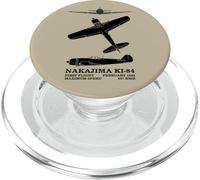 Nakajima Ki-84 Japanese WW2 Fighter Plane Silhouettes PopSockets PopGrip for MagSafe