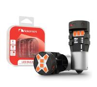 Nakamichi BA9S T4W Car LED Light Bulb BA9 1895 1891 53 57 47830 64111 3893, 12-SMD Extremely Bright Interior Dome Map License Plate Glove Box Panel Reading Replacement Light (Monza Red, Pack of 2)