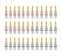 Nakamichi Excel Series 24K Gold Plated Banana Plug 12-18 AWG Gauge Size 4mm for Speakers Amplifier Hi-Fi AV Receiver Stereo Home Theatre Audio Wire Cable Screw Connector (36 Pcs (18-Pairs))