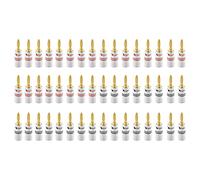 Nakamichi Excel Series 24k Gold Plated Banana Plug 12 AWG - 18 AWG Gauge Size 4mm for Speakers Amplifier Hi-Fi AV Receiver Stereo Home Theatre Audio Wire Cable Screw Connector, 48 Pcs (24-Pairs)