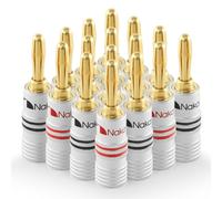 Nakamichi GrubLock Excel Series 24k Gold Plated Banana Plugs, 10-18 AWG
