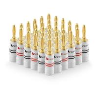 Nakamichi GrubLock Excel Series 24k Gold Plated Banana Plugs, 10-18 AWG